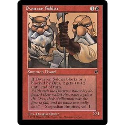 Dwarven Soldier V1 Magic Mtg - Fallen Empires 0 - U