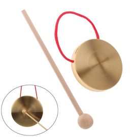 Cymbales En Laiton De 10cm, Instruments Et Gong D'Opéra En Cuivre Avec Marteau De Jeu Rond, Qualité Diamant