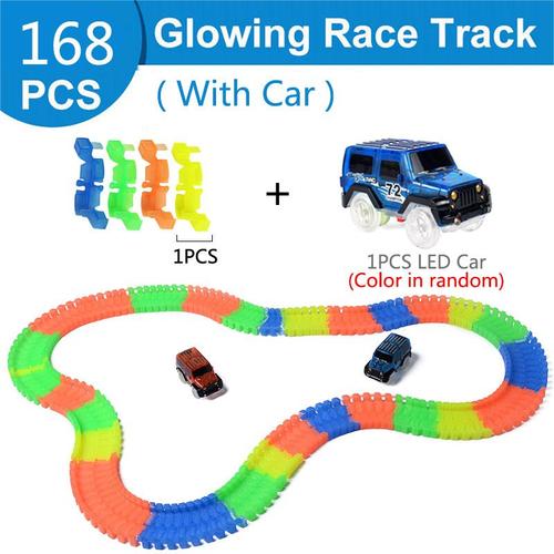 Jouet De Voiture Électronique Pour Enfants, Piste Flexible Magique Scintillante, Piste De Course Led Clignotante, Bricolage, Cadeaux