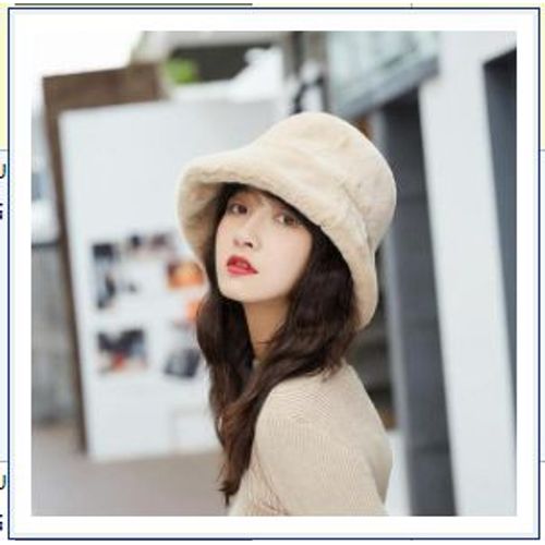 Chapeau De Pêcheur En Fourrure Épaisse Pour Femme, Couvre-Chef En Peluche, Haut Plat, Larges Avant, Mode Décontractée, Chaud, Collection Automne Hiver Sl-07