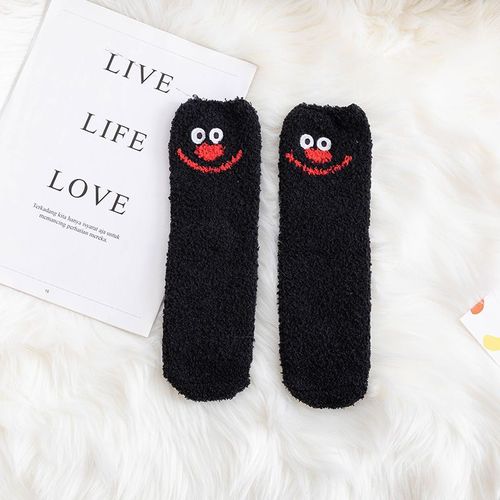 Chaussettes De Noël Pour Femmes, Chaussettes Duveteuses Japonaises Harajuku, Chaussettes De Sommeil Amusantes, Roses De Sol, Chaussettes D'Hiver En Velours De Corail