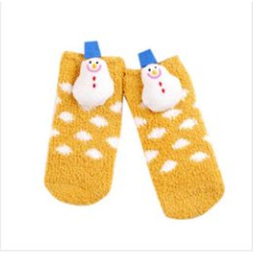 Chaussettes De Sol Antidérapantes Pour Adultes Et Enfants, En Polyester, Motif Dessin Animé, Chaudes, Style Noël, Offre Spéciale