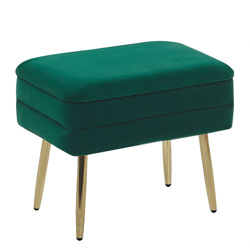 Bout De Lit En Velours Vert Foncé Avec Rangement Odessa
