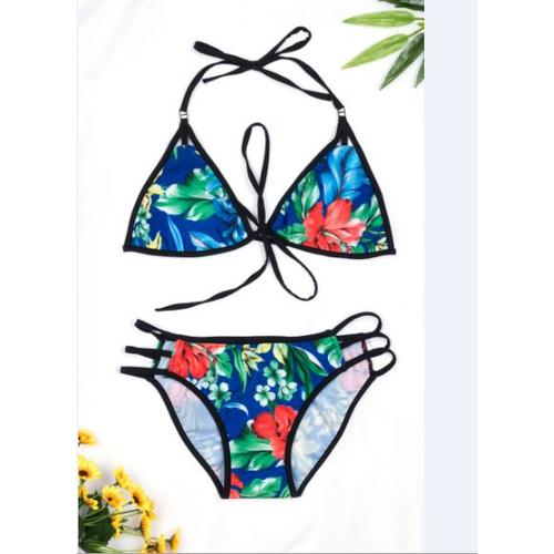 Maillot De Bain Deux Pièces Imprimé Solide, Sexy, Bikini, Pour Femmes, Vêtements Pour La Plage