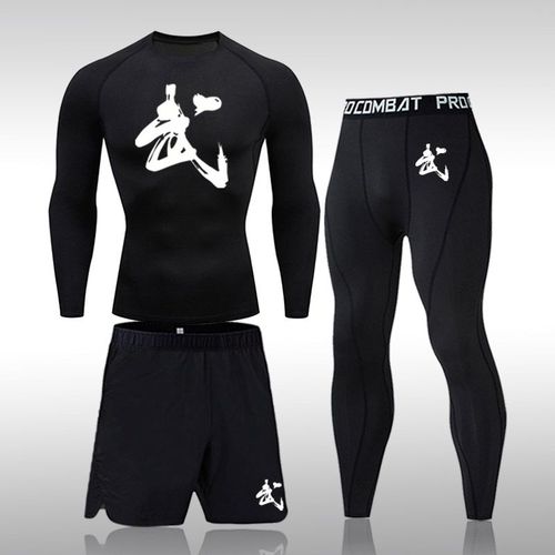 Combinaison De Sport À Compression Pour Homme, Ensemble De Course, Collant Mince, Séchage Rapide, Sous-Vêtements Thermiques De Ski