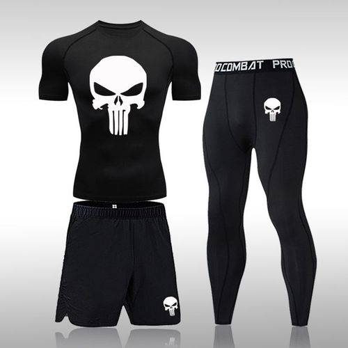 Ensemble De Sport À Compression Pour Hommes, Tenue De Sport, Jogging, Course, Rashgard, Vêtements De Gymnastique, Fitness, Entraînement