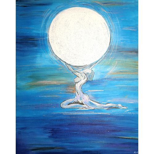 Peinture Acrylique Sur Toile Luna