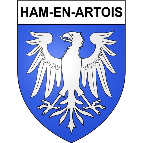 Ham-En-Artois 62 Ville Sticker Blason Écusson Autocollant Adhésif - Taille : 25 Cm