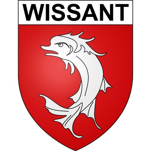 Wissant 62 Ville Sticker Blason Écusson Autocollant Adhésif - Taille : 4 Cm