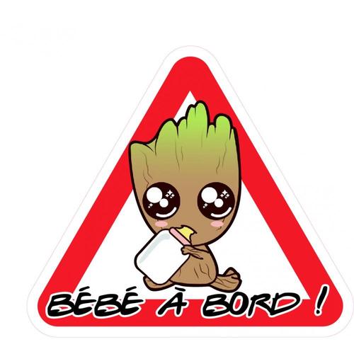 Bébé À Bord Groot Autocollant Sticker Adhesif Logo 394 - Taille : 4 Cm