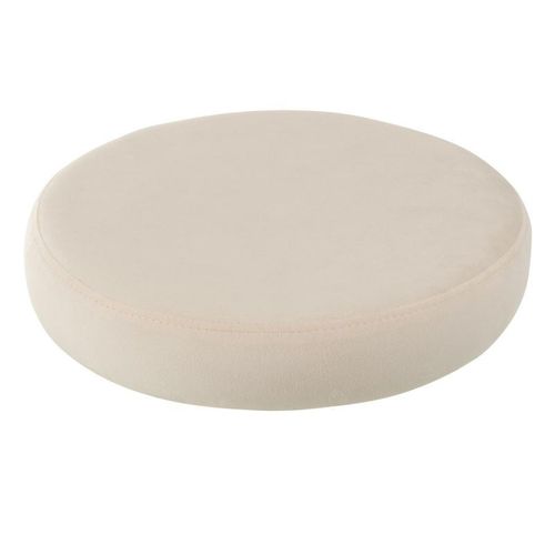Paris Prix - Galette De Chaise Ronde "Assise" 34cm Blanc