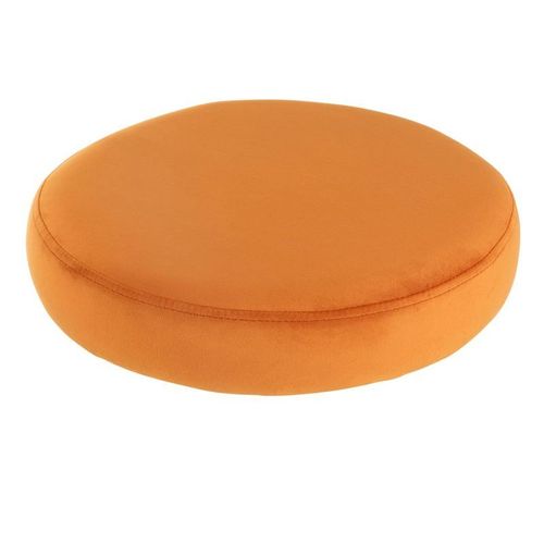 Paris Prix - Galette De Chaise Ronde "Assise" 34cm Orange