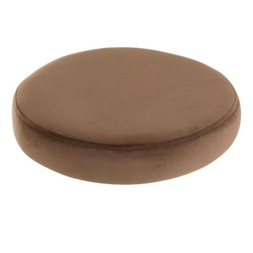 Paris Prix - Galette De Chaise Ronde "Assise" 34cm Marron