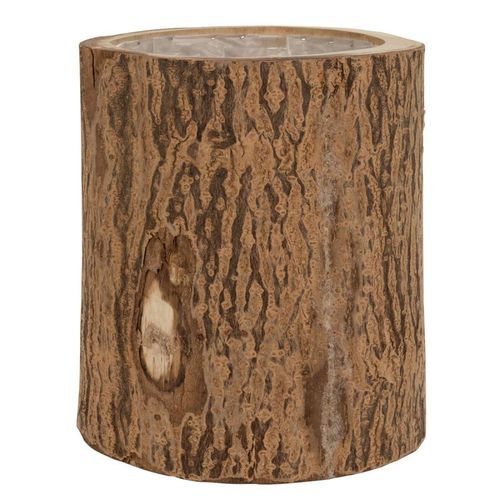 Paris Prix - Cache-Pot Rond En Bois "Berk" 32cm Naturel