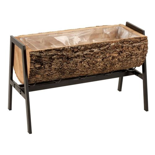 Paris Prix - Cache-Pot Sur Pied "Tronc En Bois" 78cm Naturel