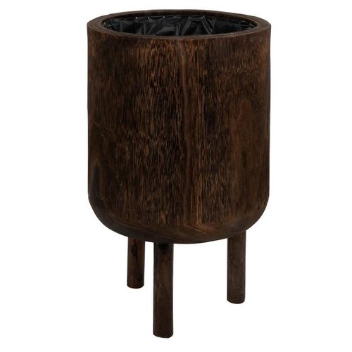 Paris Prix - Cache-Pot Sur Pied En Bois "Froto" 45cm Marron