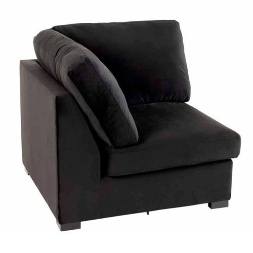 Paris Prix - Fauteuil Design En Velours "Abosa" 108cm Noir