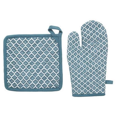 Gant & Manique Imprimé "Tikal" 32cm Bleu Canard
