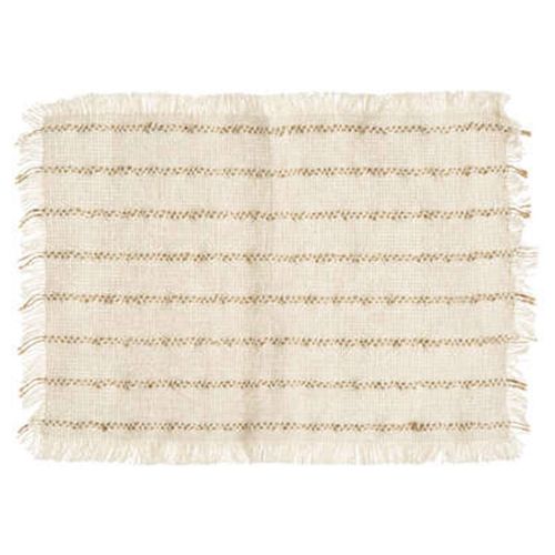 Set De Table Déco "Jute" 30x45cm Blanc
