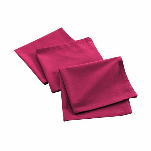 Lot De 3 Serviettes De Table "Mistral" 40x40cm Fuchsia
