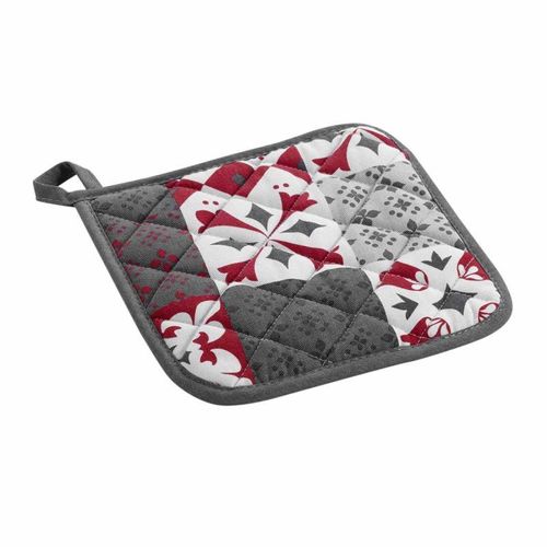 Manique De Cuisine "Credence" 19cm Gris & Rouge
