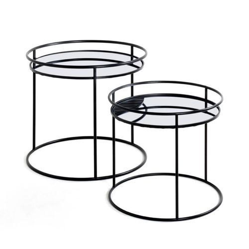 Paris Prix - Lot De 2 Tables D'appoint "Mirana" 52cm Noir