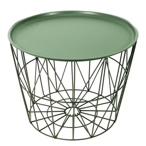 Paris Prix - Table D'appoint Design "Filaire" 52cm Vert