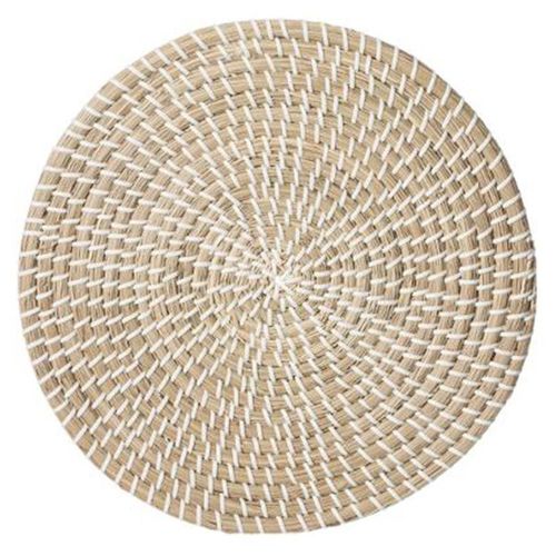 Set De Table Déco En Osier "Vannerie" 35cm Blanc