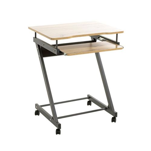Paris Prix - Bureau Design "Admira" 75cm Chêne & Anthracite