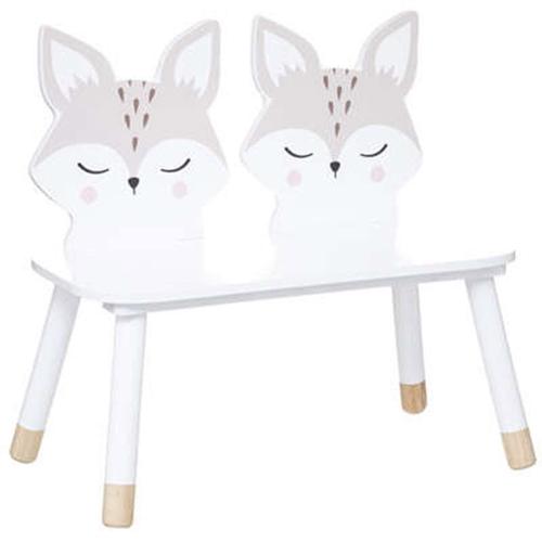 Banc Pour Enfant "Renard" 56cm Blanc