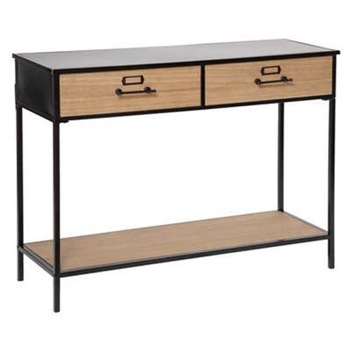Console 2 Tiroirs Design "Baris" 112cm Noir