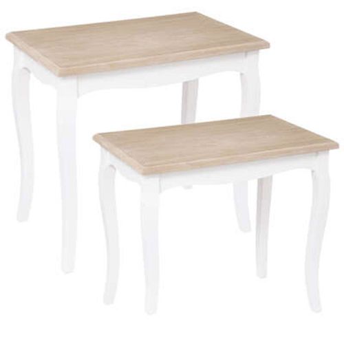 Lot De 2 Tables À Café "Chrysa" 60cm Blanc