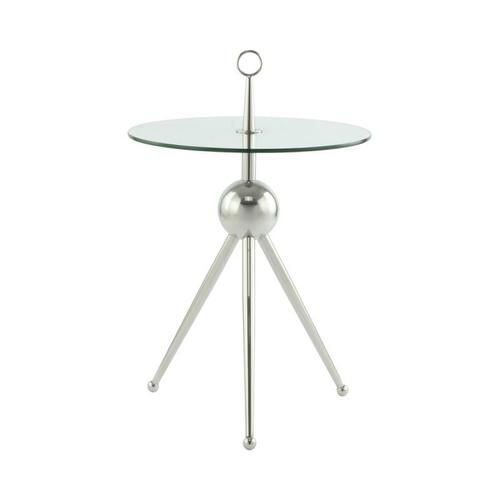 Paris Prix - Table D'appoint Design "Rodriga" 53cm Argent