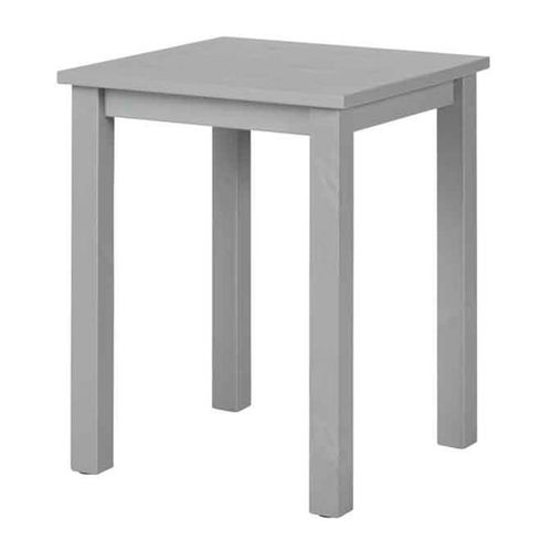 Table D'appoint En Bois Massif "Nina" 55cm Gris Laqué