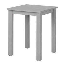 Table D'appoint En Bois Massif "Nina" 55cm Gris Laqué