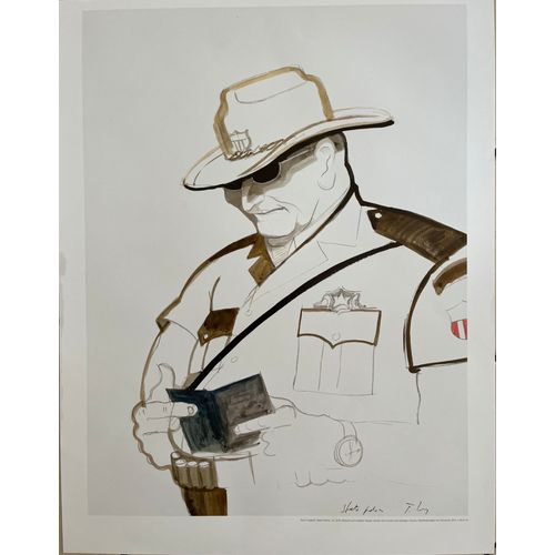 Affiche - Tomi Ungerer - Ameirca - 1970 - State Police - 50x62cm - Poster - Envoi En Tube