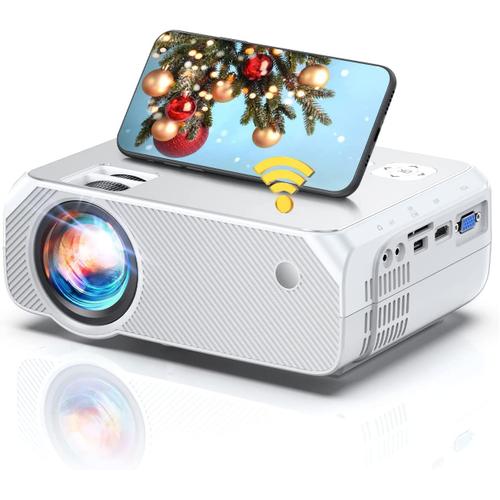 mini vidéoprojecteurs 720P HD LCD Compatible avec HDMI / Clé TV / PS4/ Smartphone Blanc