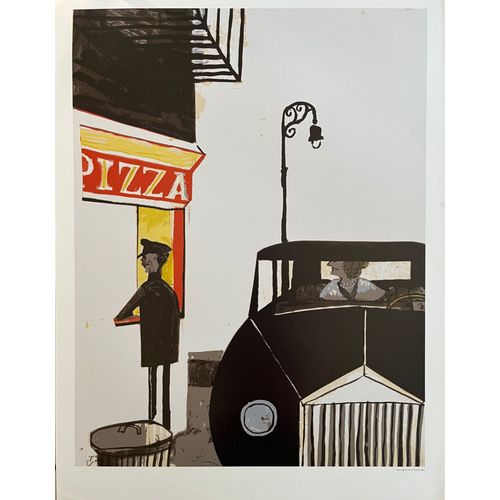 Affiche - Tomi Ungerer - America - Pizza - 1962 - 50x62cm - Poster - Envoi En Tube