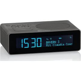 Radio réveil portable Lecteur CD Tuner DAB+ FM Fonction double alarme noir 