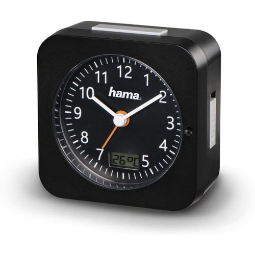 Petit réveil avec lumière et églage Automatique de l'heure noir