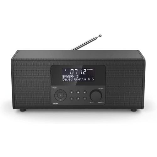 Radio numérique DAB / DAB + / FM avec 2 alarmes noir