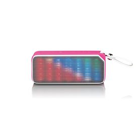 HAUT-PARLEUR STÉRÉO BLUETOOTH ÉTANCHE AUX ÉCLABOUSSURES AVEC LUMIÈRES DE FÊTE ROSE