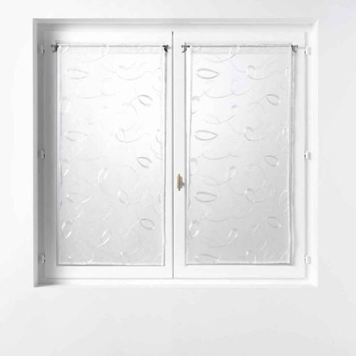 Paire De Voilages "Hoops" 60x160cm Blanc