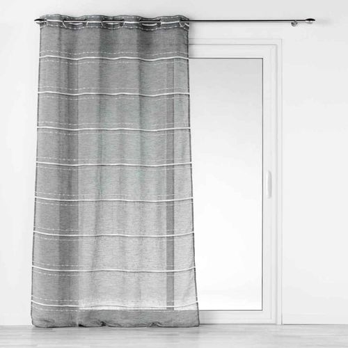 Rideau Voilage À ¿Illets "Aloria" 140x240cm Gris