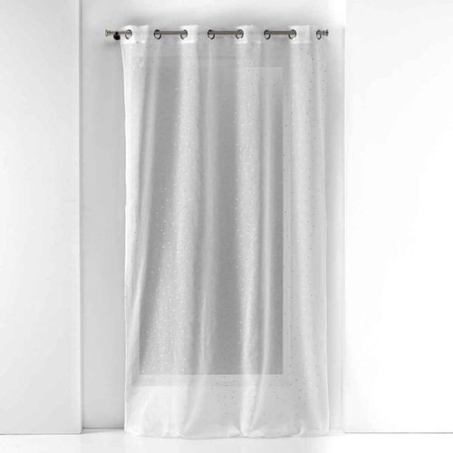 Rideau Voilage À ¿Illets "Goutteline" 140x240cm Blanc