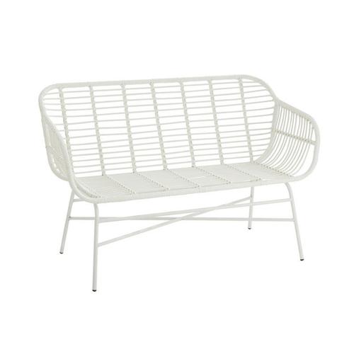 Paris Prix - Banc De Jardin Design "Celeste" 128cm Blanc