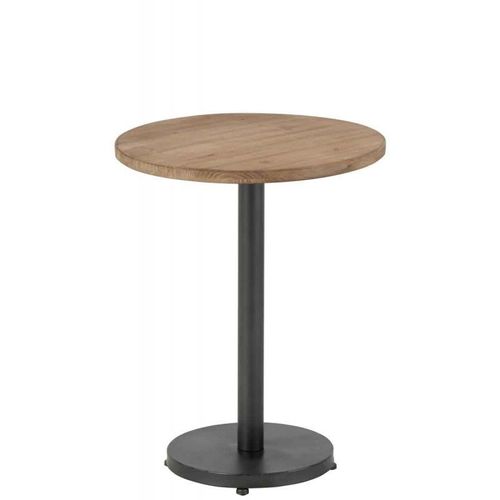 Paris Prix - Table D'appoint Design "Bar Rond" 61cm Marron