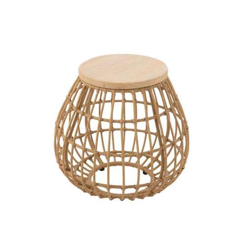 Paris Prix - Table D'appoint Design "Panier" 50cm Naturel