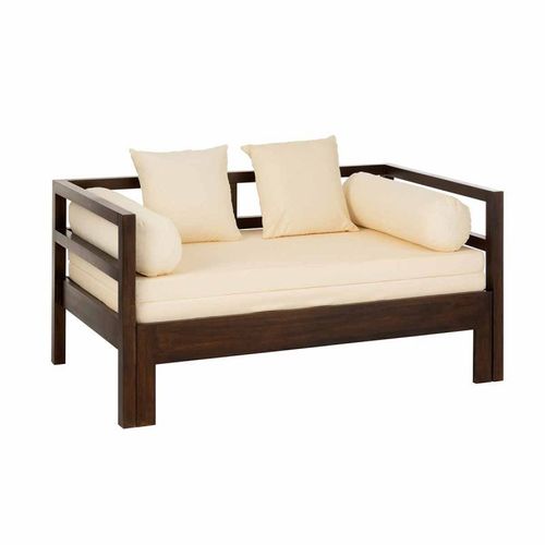 Paris Prix - Canapé Banquette En Bois "Gavya" 163cm Brun Foncé