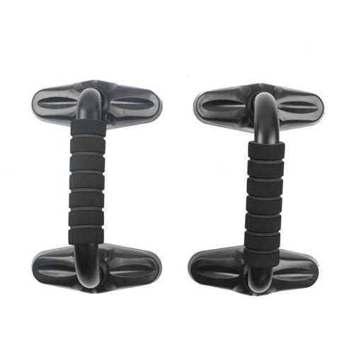 Paris Prix - Lot De 2 Poignées D'appui Pompes "Fitness" 23cm Noir